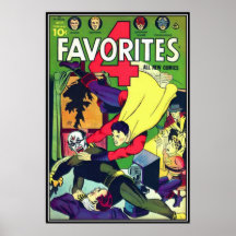 Vintage comic strips - poster