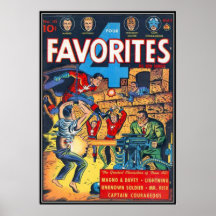 Vintage comic strips - poster