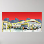 Vintage Complete Car Service Garage Auto Mechanics Print
