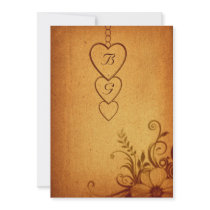 Vintage Composition Wedding Invitation