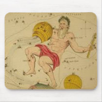 Vintage Constellation of Aquarius Mouse Pad