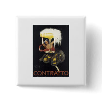 Vintage Contratto Champagne Poster Art print Button