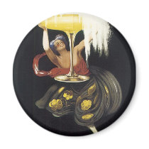 Vintage Contratto Champagne Poster Art print Refrigerator Magnets