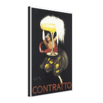 VINTAGE CONTRATTO CHAMPAGNE PRINT GALLERY WRAPPED CANVAS