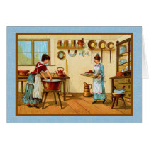Vintage Cooks in the Kitchen Greeting Card