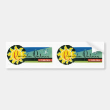 Vintage Cordoba Palace Label Art Bumper Sticker