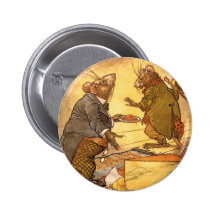 Vintage Country Mouse, City Mouse Aesop's Fable Pins