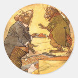 Vintage Country Mouse, City Mouse Aesop's Fable Sticker