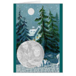 Vintage Country Snow Scene Antique Christmas Card