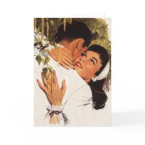 Vintage Couple in a Loving Embrace Greeting Card