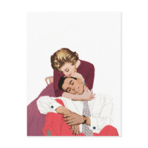 Vintage Couple In Love Post Card