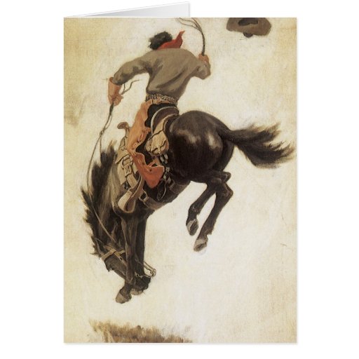 Vintage Cowboy Christmas Card
