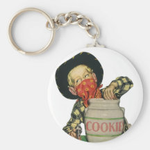 Vintage Cowboy Toy Gun Hand in the Cookie Jar Keychain
