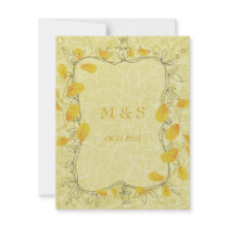 Vintage Crackle Paisley Vines Taupe & Gold Wedding