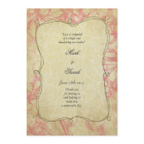 Vintage Crackled Pink Cherry Blossoms Program