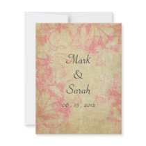 Vintage Crackled Pink Cherry Blossoms RSVP