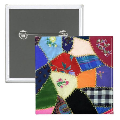 Vintage Crazy Quilt Pin
