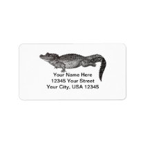 Vintage Crocodile Address Labels