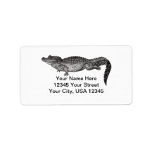 Vintage Crocodile Address Labels