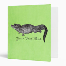 Vintage Crocodile Binder