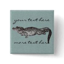 Vintage Crocodile Button