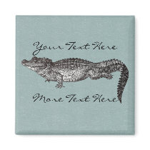 Vintage Crocodile Magnet