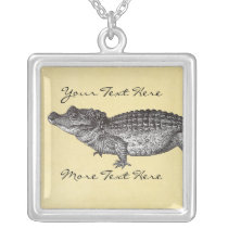 Vintage Crocodile Necklace