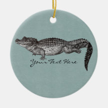 Vintage Crocodile Ornament