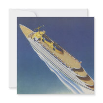 Vintage Cruise Ship in the Ocean Seen from Above Announcement