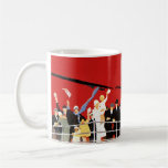 Vintage Cruise Ship Passengers Waving Goodbye Coffee Mug