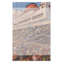 Vintage Cruise Ship Vacation; Bon Voyage Party! Customized Stationery