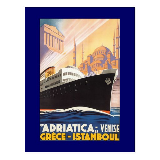 Vintage Cruise Ship Venise Postcard
