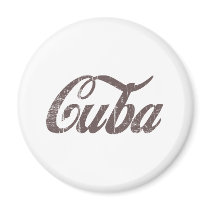 Vintage Cuba Fridge Magnet