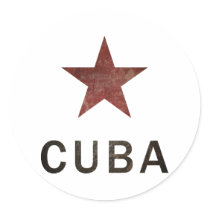 Vintage Cuba Round Stickers