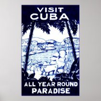 Vintage Cuban Travel Poster