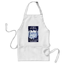 Vintage Cuban Travel Poster Aprons