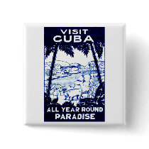 Vintage Cuban Travel Poster Pins