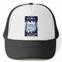 Vintage Cuban Travel Poster Hat