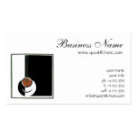 Vintage Cup of Coffee; Black and White Art Deco Business Card