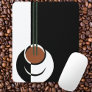 Vintage Cup of Coffee; Black and White Art Deco Mouse Pads