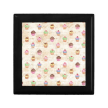 Vintage Cupcakes Jewelry Box