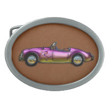 Vintage Custom 1961 MG MGA Twin Cam Roadster Belt Buckles