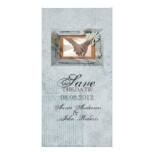 Vintage Daisy barnwood Country save the date Photo Card Template