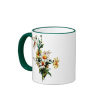 *Vintage Daisy* Flower Art Mug