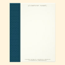 Vintage Damask Aqua Customized Letterhead letterhead