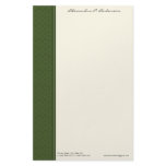 Vintage Damask Customized Lime Green Stationery