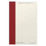 Vintage Damask Customized Red Designer Stationery