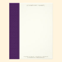 Vintage Damask Eggplant Customized Letterhead letterhead