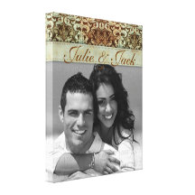 Vintage Damask Elegant Print Photo Template GB Stretched Canvas Prints