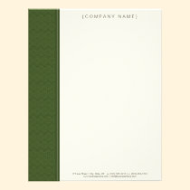 Vintage Damask Lime Green Customized Letterhead letterhead